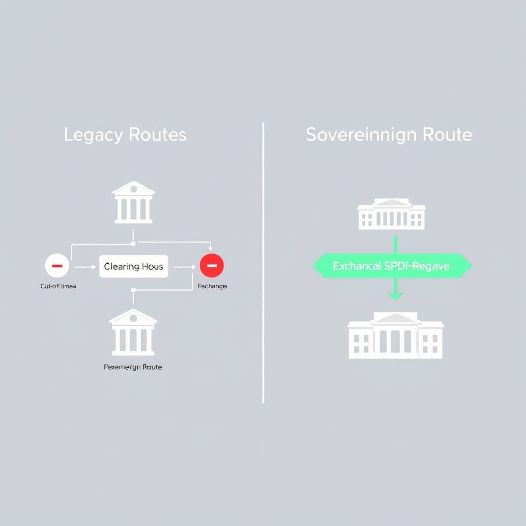 A split-flow diagram. Left side labeled 'Legacy Ro