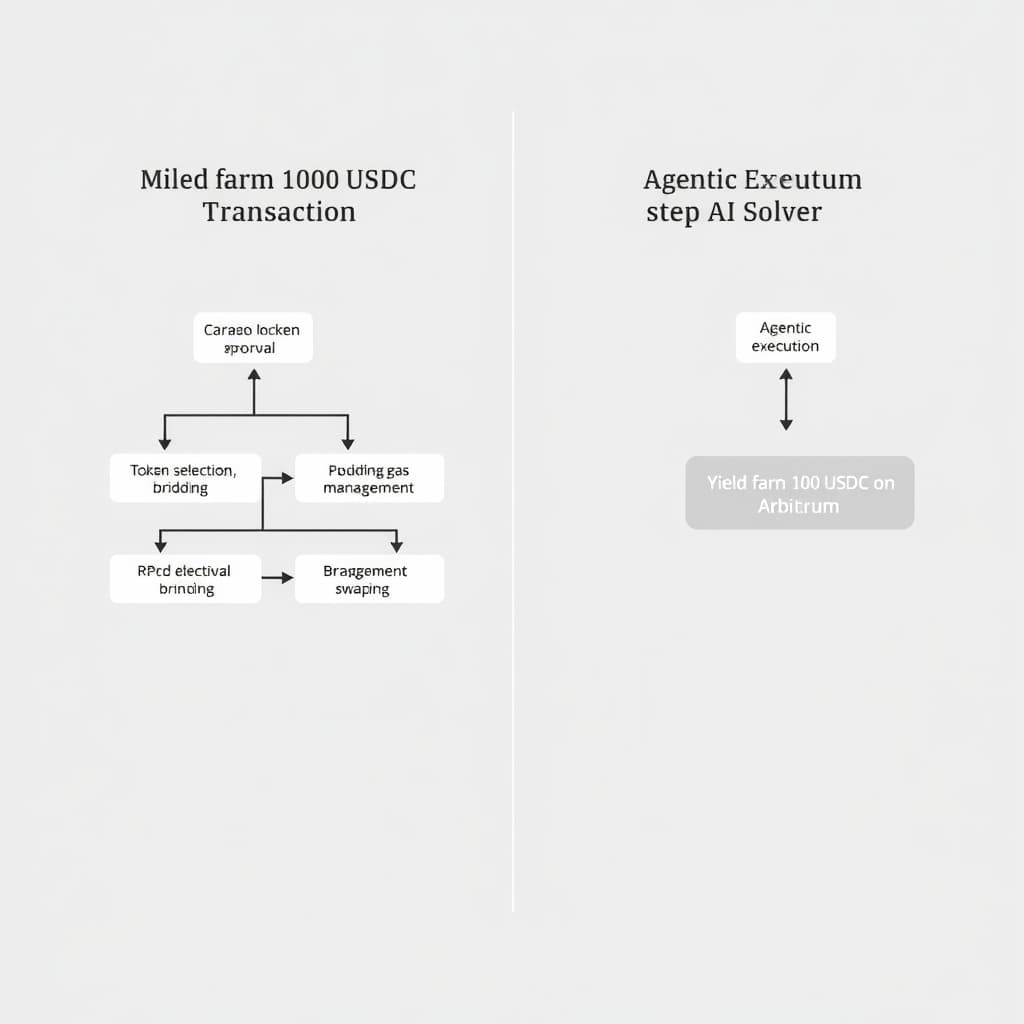A split-view flowchart. Left side: "Manual Executi