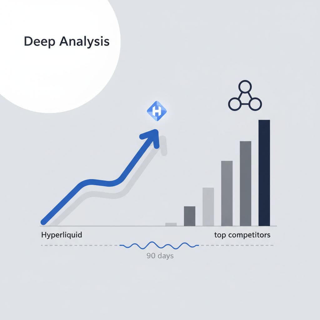 Dual-axis chart showing Hyperliquid volume vs competitors