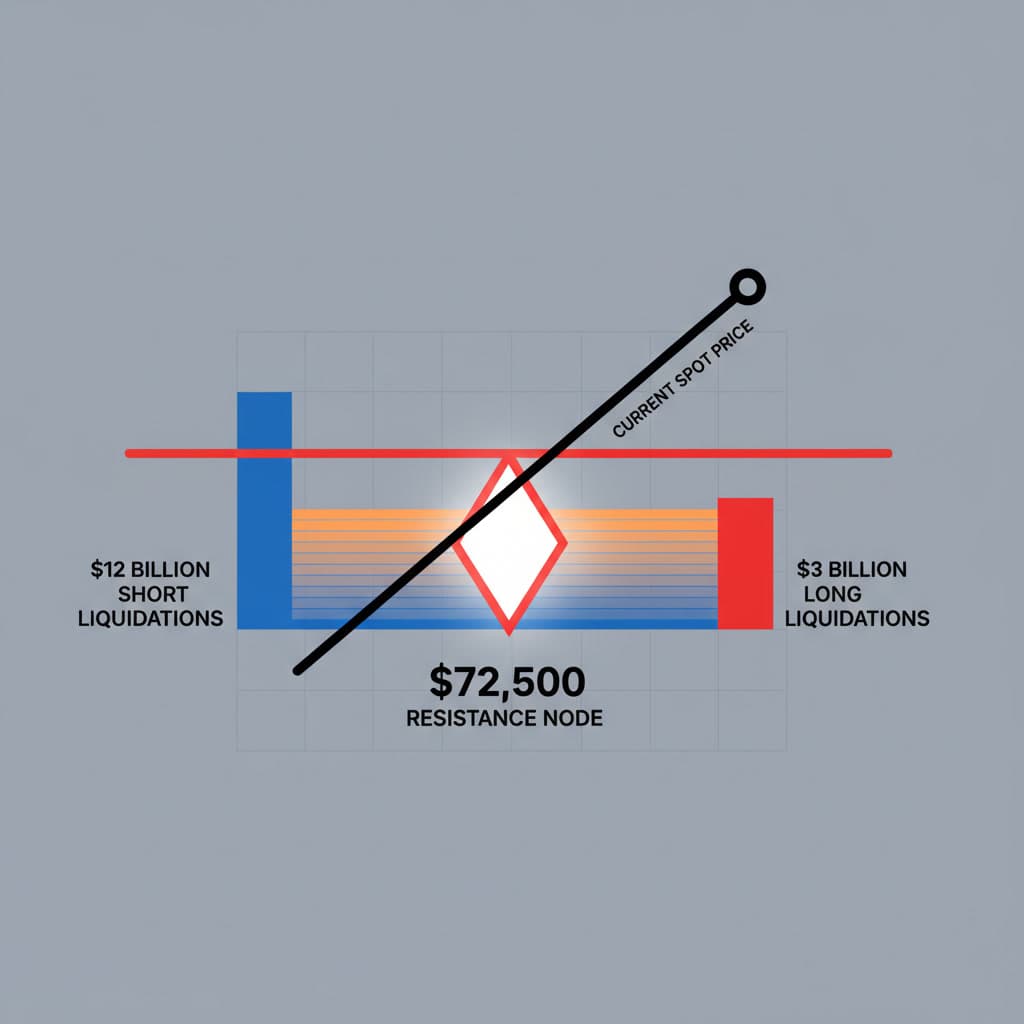 Dual-axis liquidation heat map vs spot price