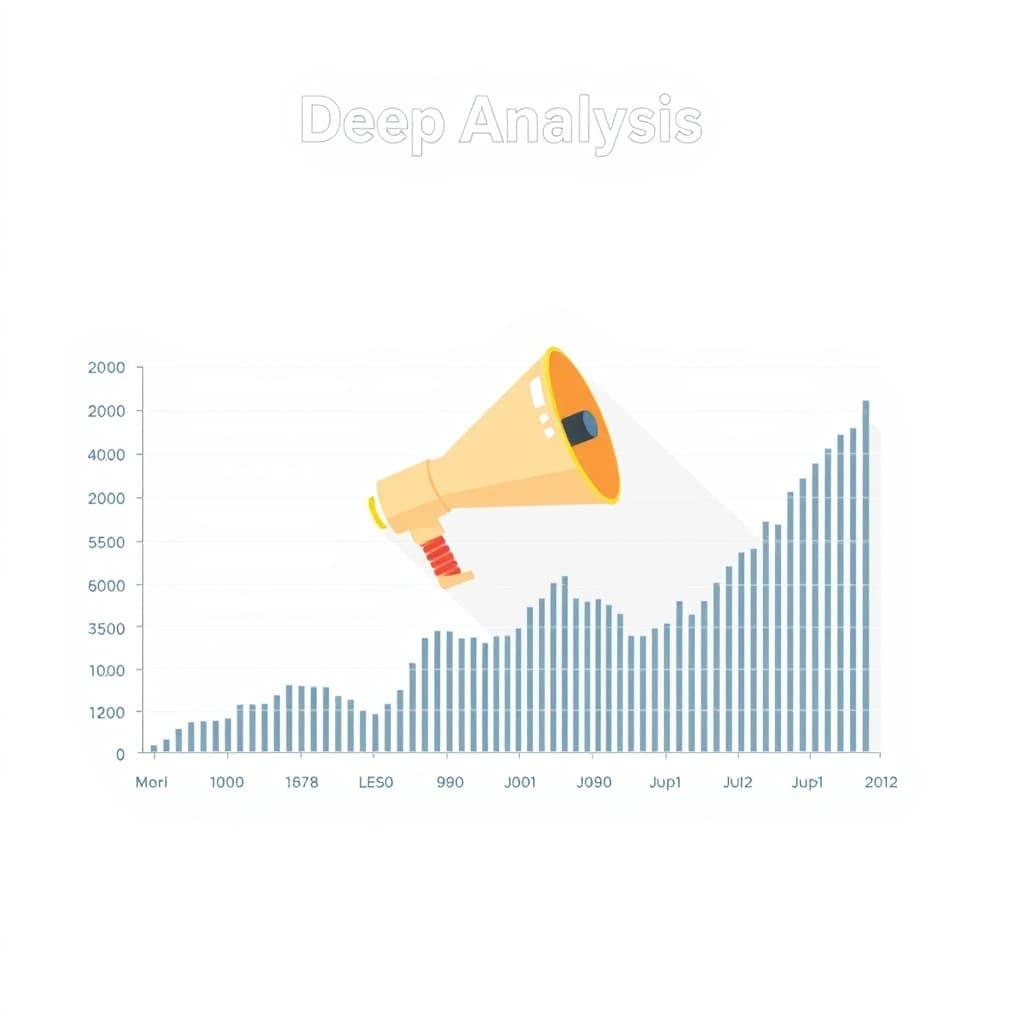 Dual-axis chart showing SOL megaphone breakout and volume