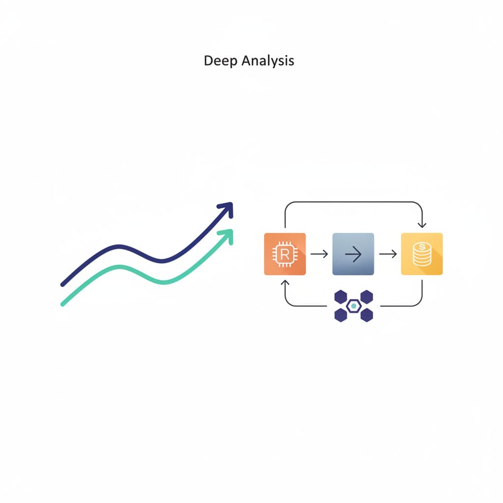 Chart showing XRP price vs ETF AUM and Rakuten settlement flowchart