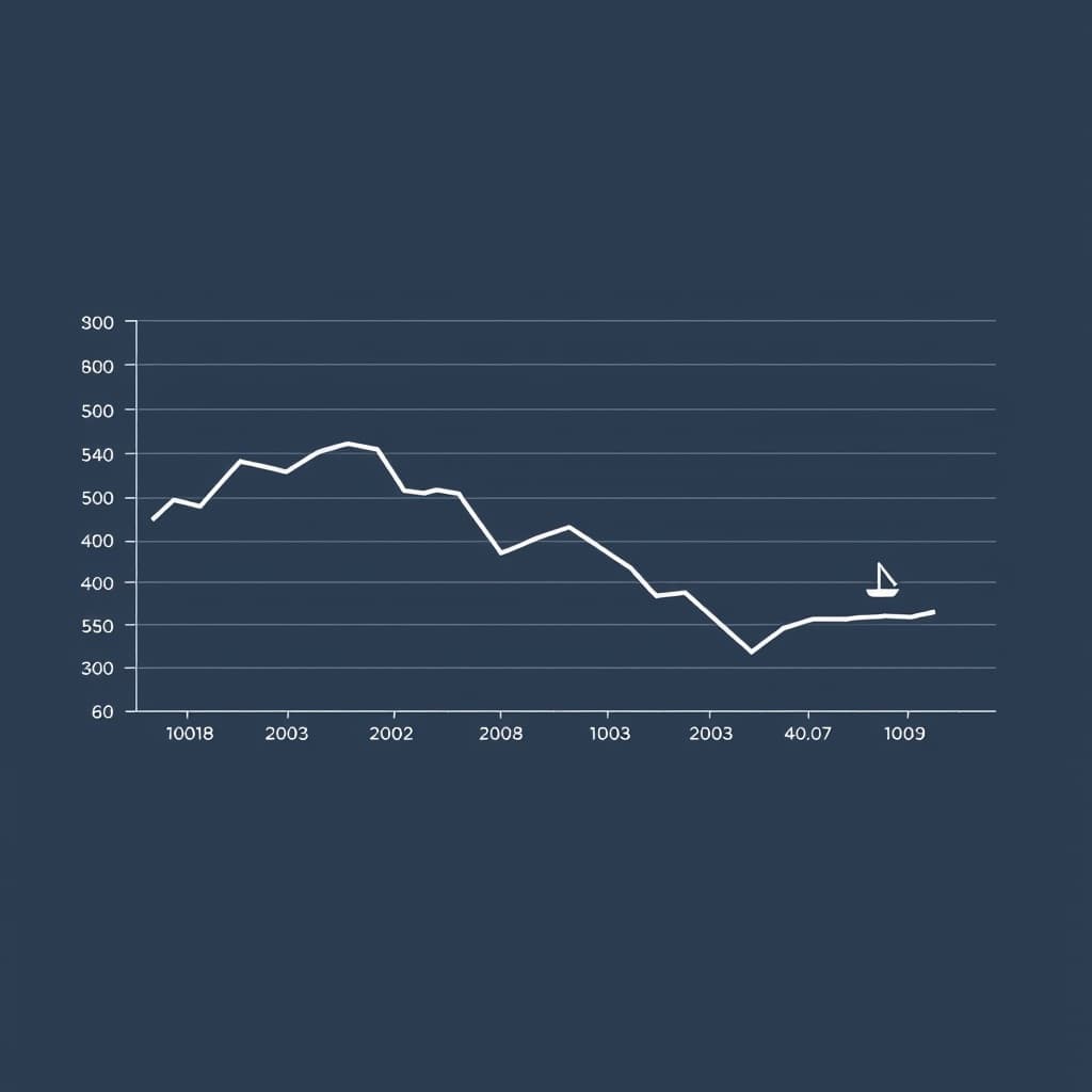 Dual-axis chart showing Brent Crude at $120 vs NASDAQ-100 decline