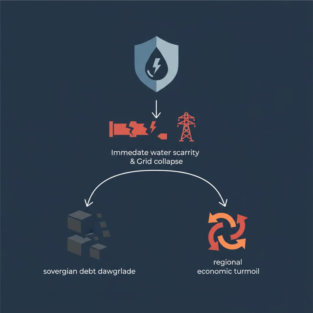 Systemic risk flowchart of utility infrastructure strikes