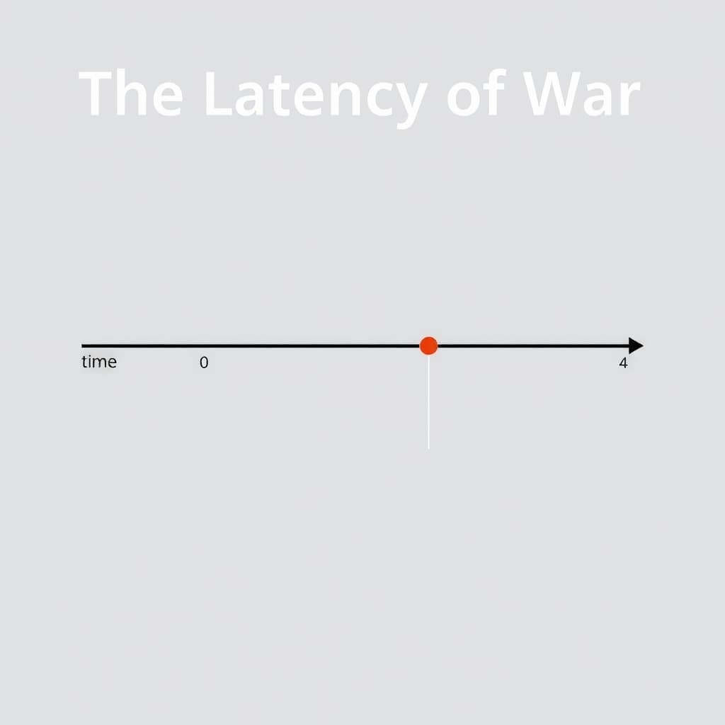 Timeline Diagram showing 'The Latency of War'. The