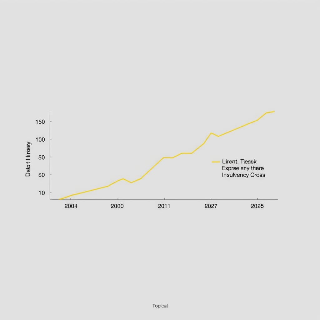 Dual-axis chart showing the correlation between rising Debt-to-GDP and Net Interest Expense as a percentage of tax receipts.